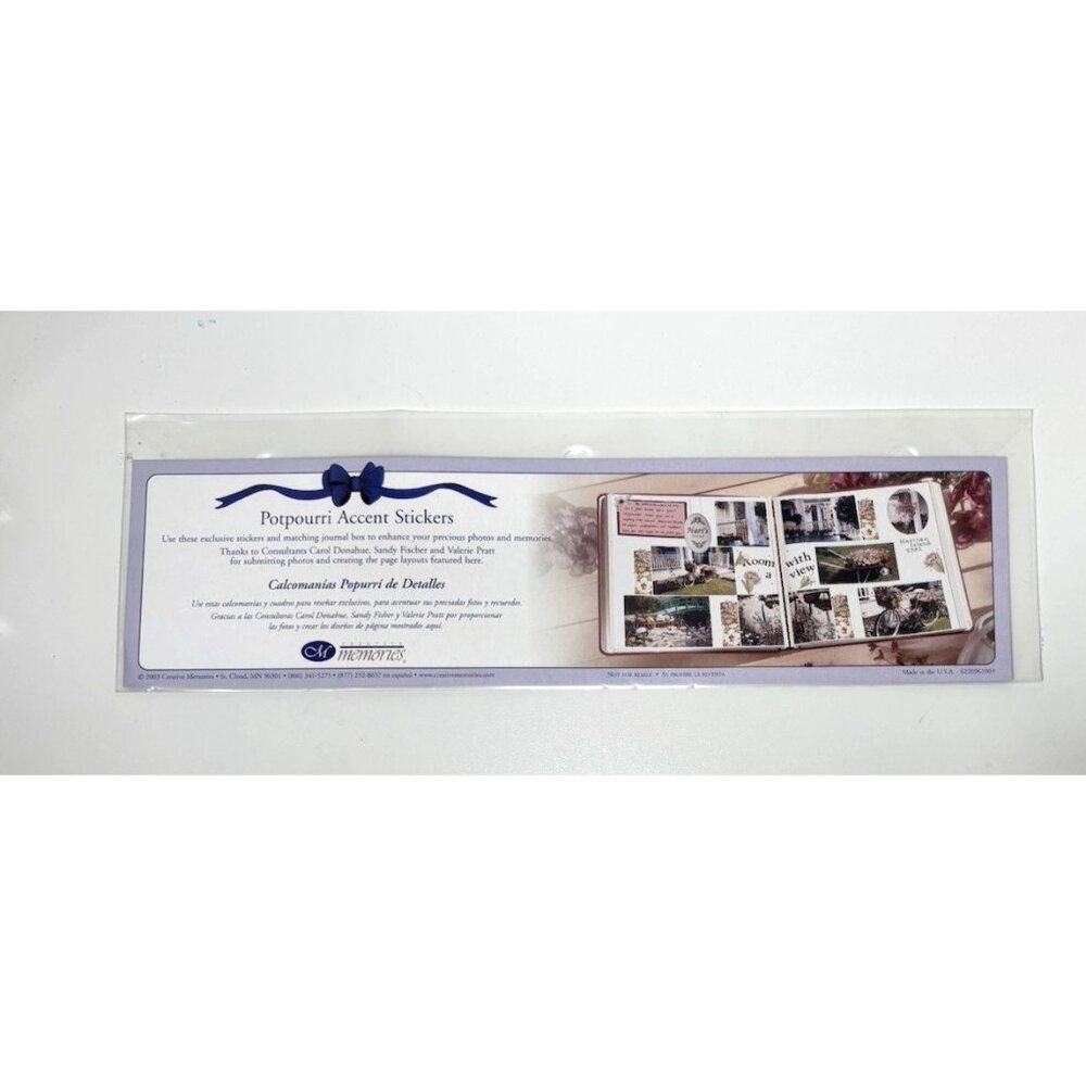 Potpourri Accent Stickers With Matching Journal Box By CM Memories